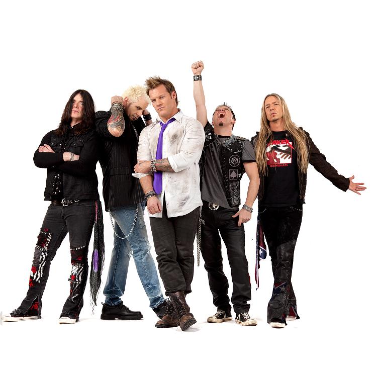 Wrestler and Rocker Chris Jerico and the rest of his band known as FOZZY