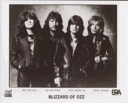 Bob with Blizzard of Ozz From L to R: Bob Daisley, Lee Kerslake, Ozzy Osbourne and Randy Rhoads