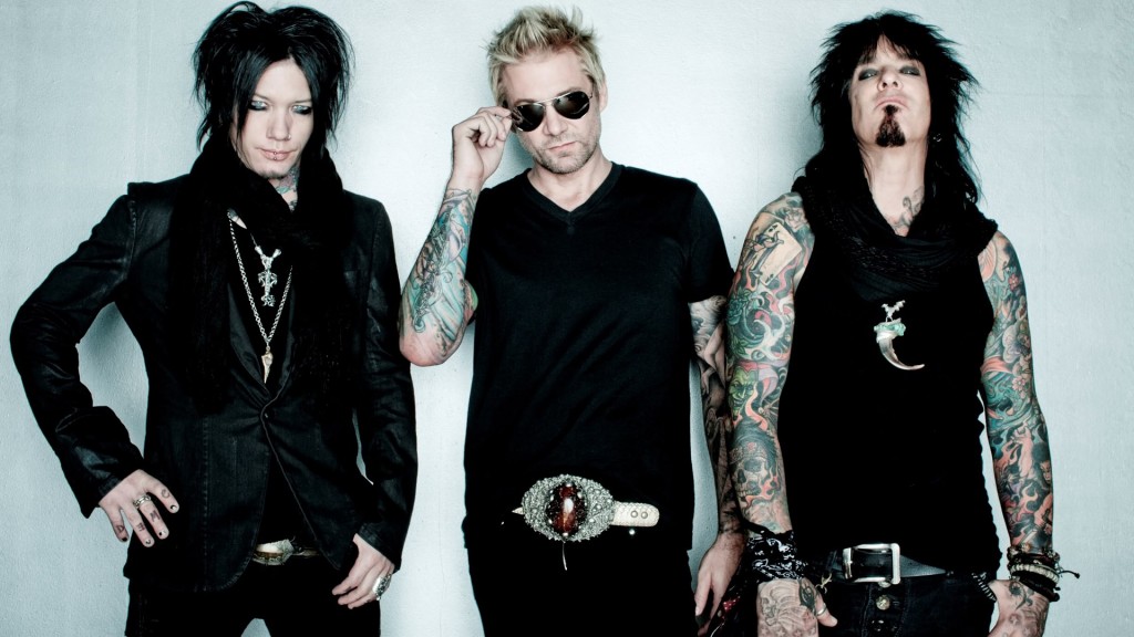 SIXX:AM  is (L to R) DJ Ashba, James Michael and Nikki Sixx