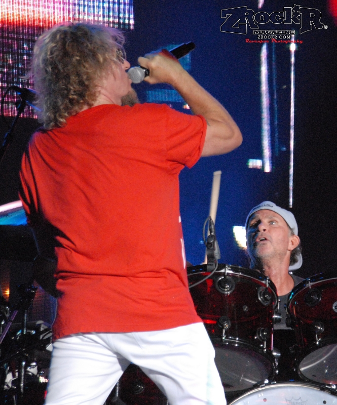 Sammy Hagar and Red Hot Chili Peppers' Chad Smith playing with Chickenfoot.