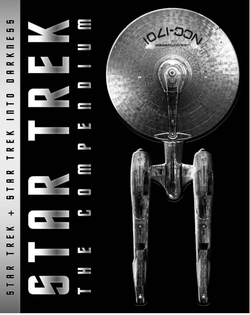 Star Trek: The Compendium was released on Blu-ray Disc on September 9, 2014. The Compendium is a packaging of the 2009 Star Trek film, and the IMAX version of its sequel, 2013’s Into Darkness.