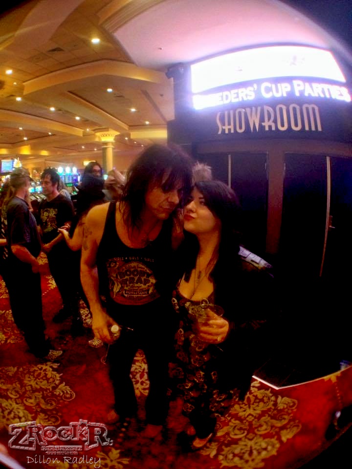 Scott Griffin and ZRock'R's Stephy Hayward after a Sin City Sinners show at South Point.