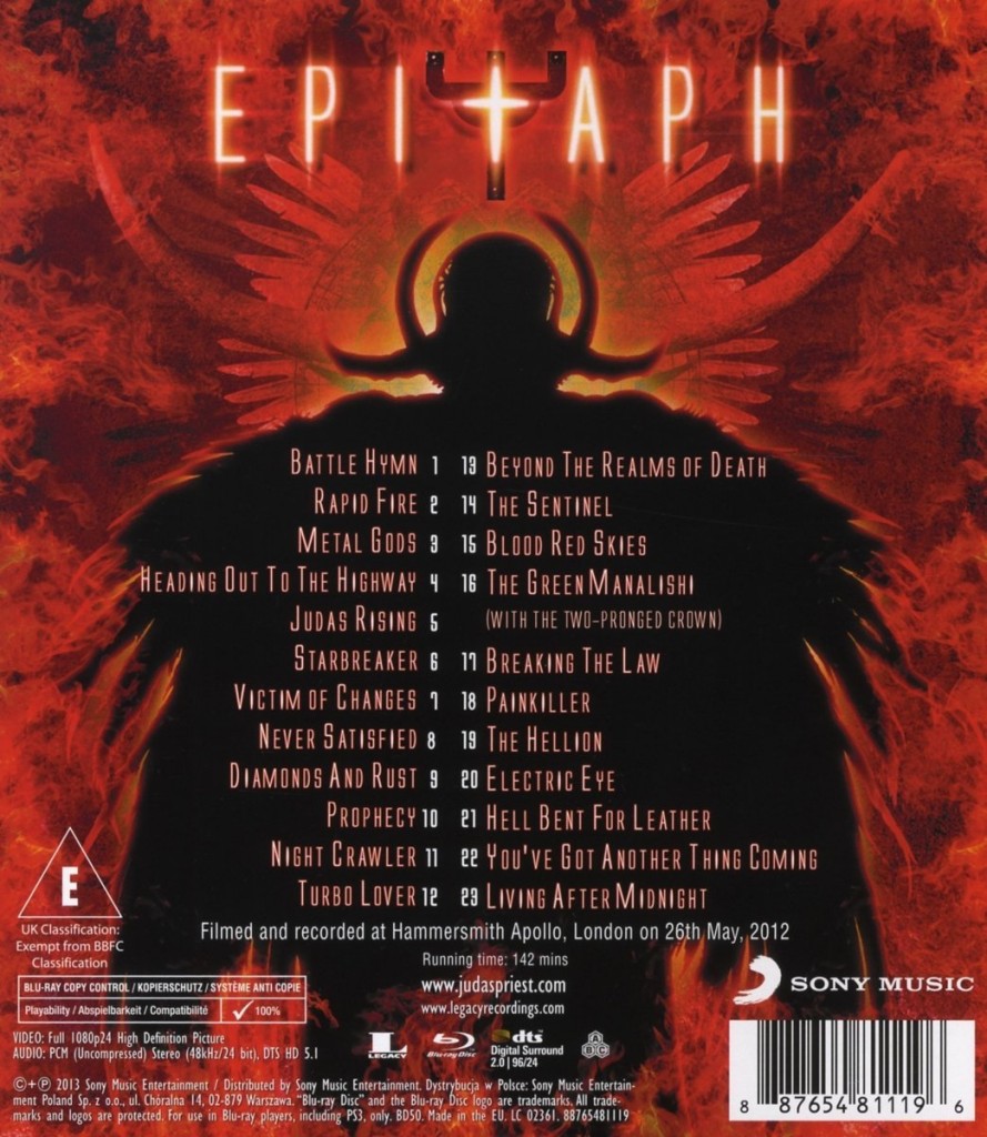 The Epitaph setlist spawns every album of the band that Rob Halford sang on, from the very beginning to the present day.