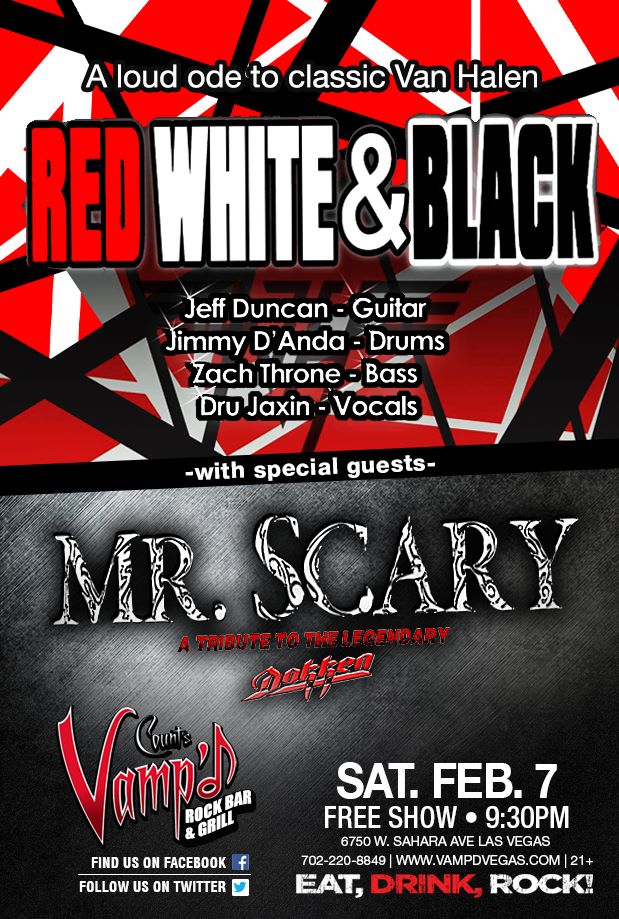 Mr. Scary and Red White and Black played Count’s Vamp’d on Saturday, February 7, 2015. 