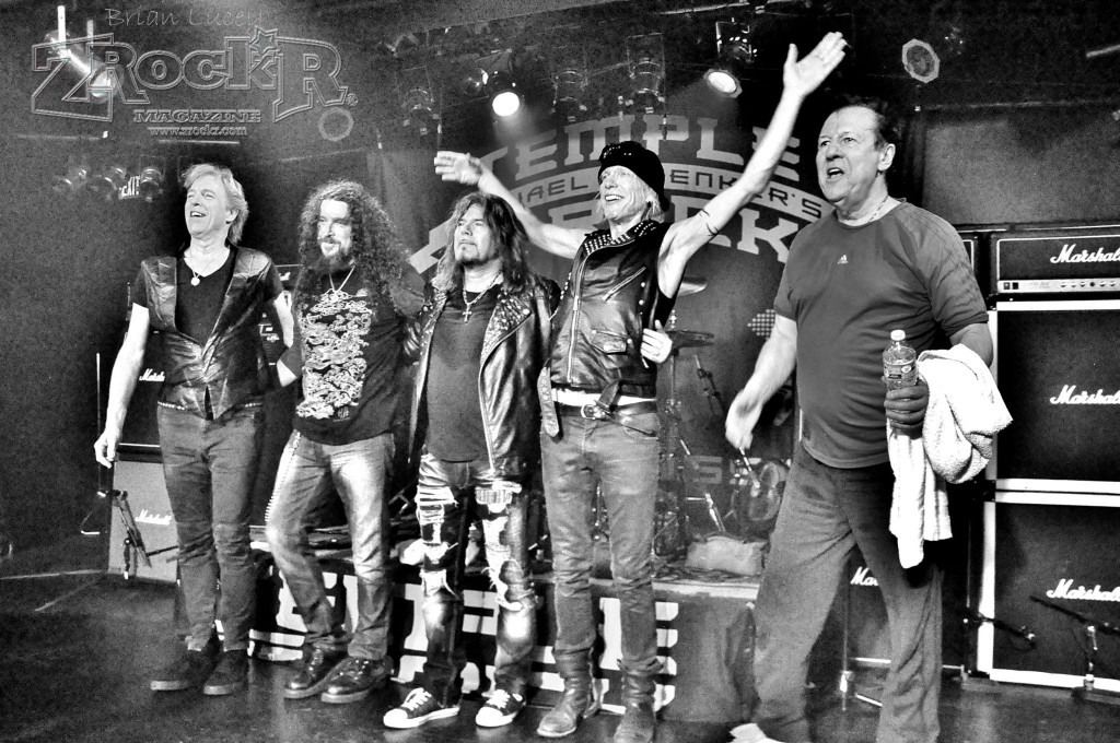 The Temple of Rock is one of the greatest bands Michael Schenker has ever assembled. From left: Francis Buchholz, Wayne Findlay, Doogie White, Michael Schenker, Herman Rarebell