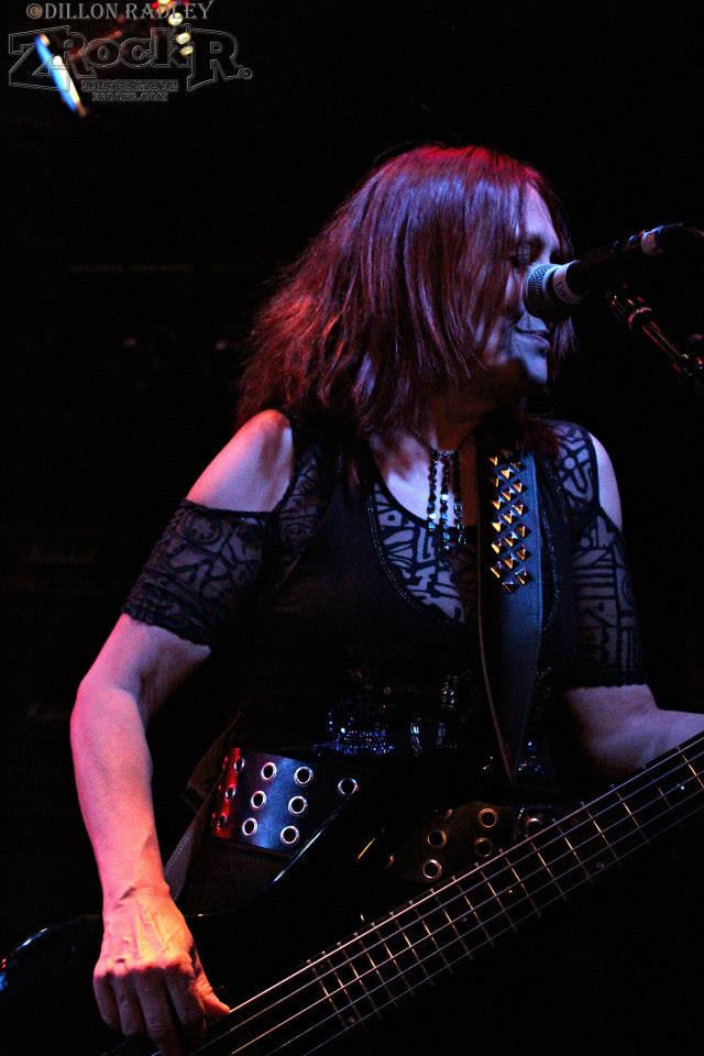 Girlschool bassist Enid Williams. 