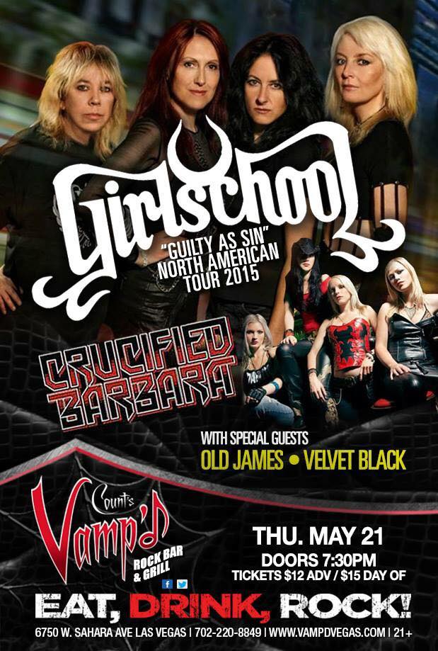 Girlschool played Vamp'd on Thursday, March 21, 2015.