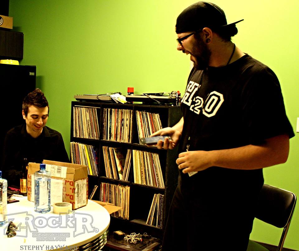 Anti-Flag's Justin Sane and ZRockR's Vinnie Corcoran.