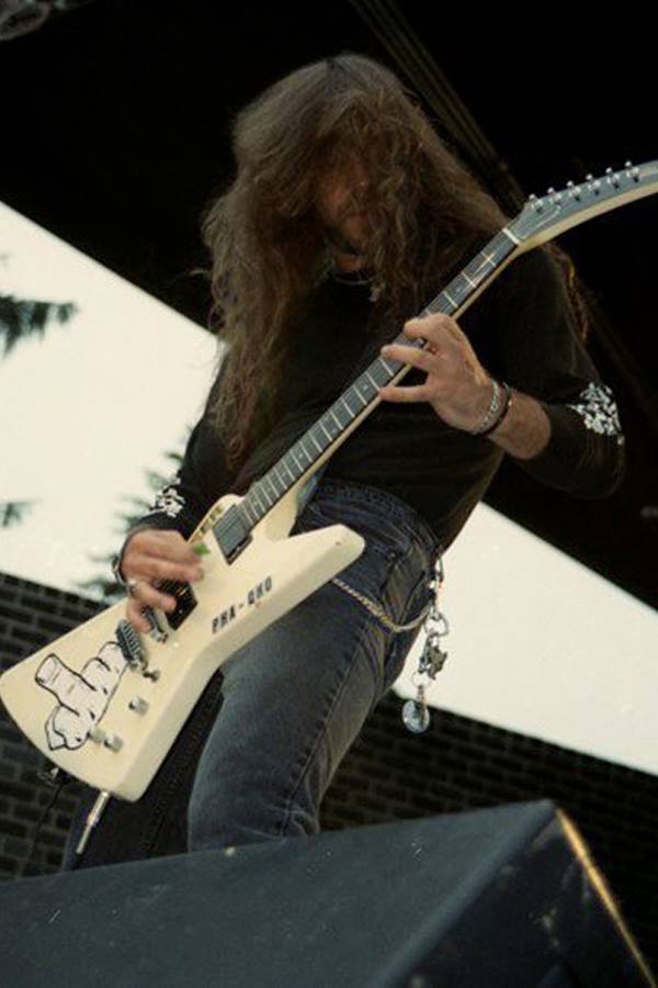 Guitarist Bobby Gustafson during the Overkill days.