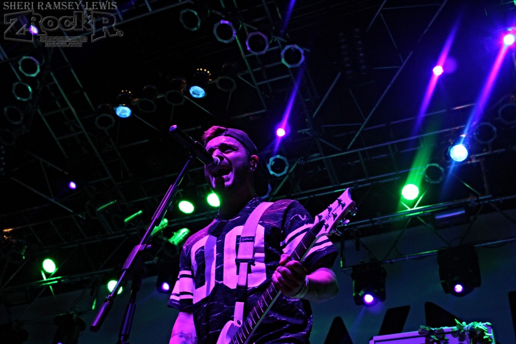 I Prevail's Brian Burkeiser performing on the House of Blues-Las Vegas stage.