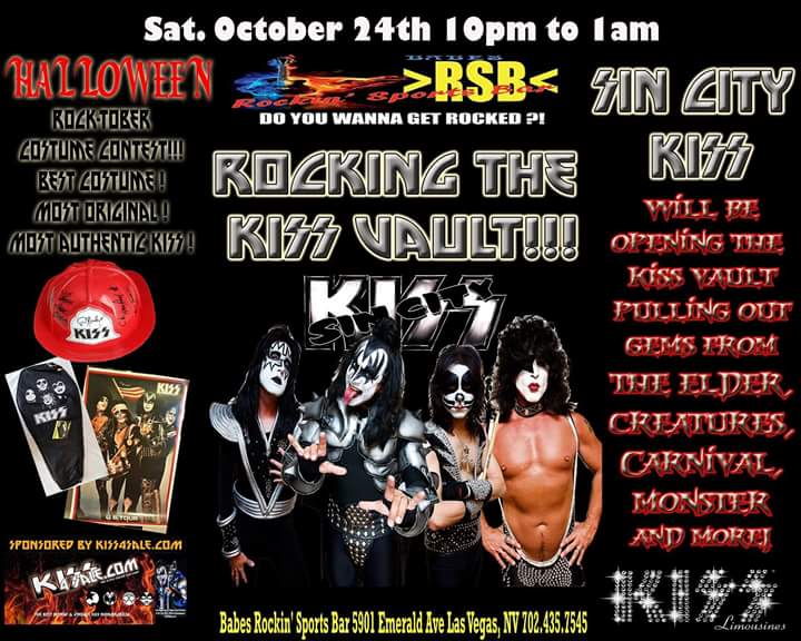 Sin City KISS – The Demon, the Starchild, the Spaceman, and the Catman on Stage at Babes!
