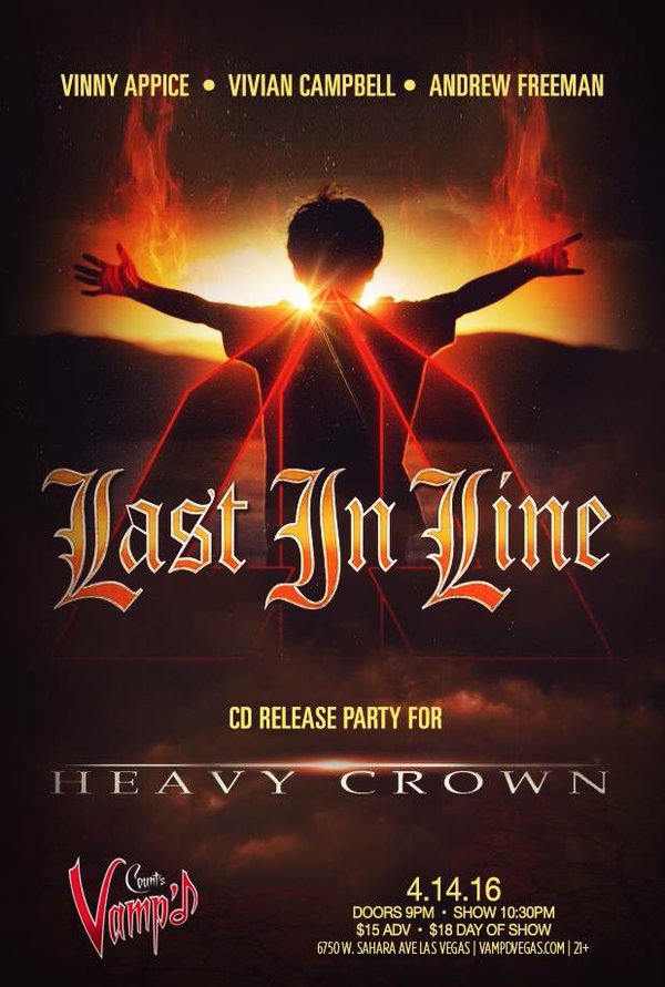 Last in Line held a CD release party/live concert at Count's Vamp'd on Thursday, April 14, 2016.