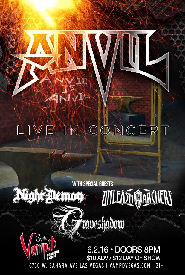 Anvil – Classic Canadian Metal Comes to Sin City!