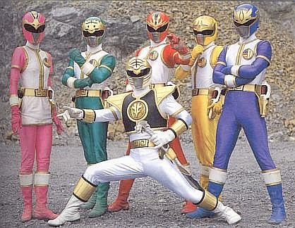 The Dairangers. Only the White/Kiba Ranger (front and center) appeared in the second season of Mighty Morphin Power Rangers.