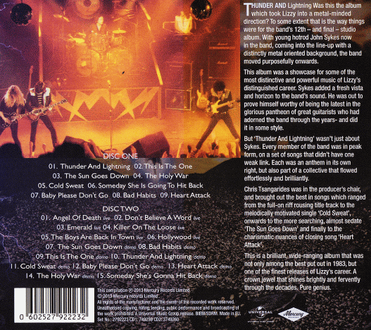 The Deluxe Edition reissue of the album. Disc two features a series of live tracks recorded in 1981, plus original demos from the sessions for the album. 
