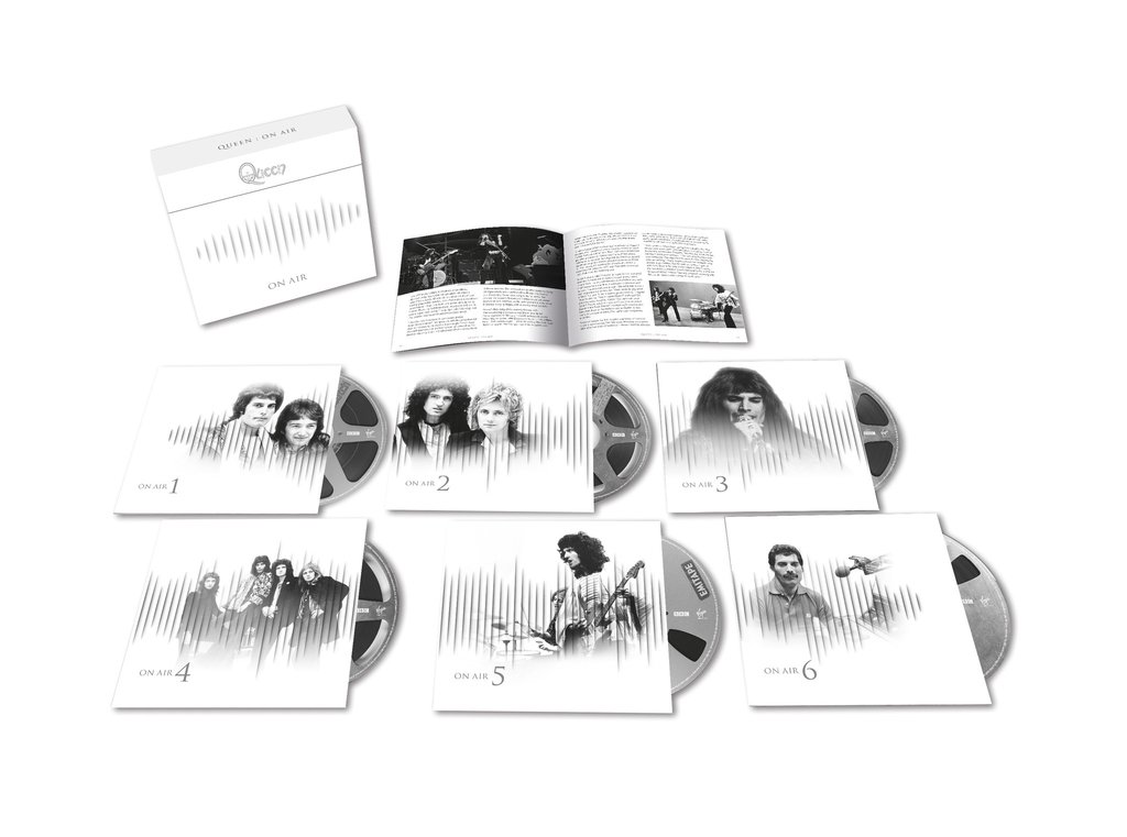 Queen On Air's six CD set's contents.