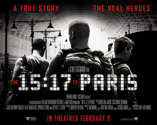 The 15:17 to Paris: Clint Eastwood Directs the Real Heroes…. But the Film Falters