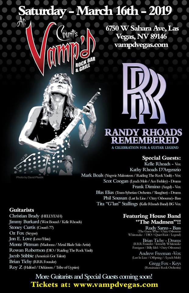 Randy Rhoads Remembered – Tribute Show Returns to Sin City!