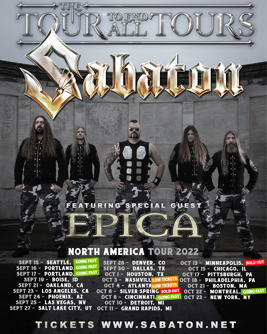 Sabaton & Epica Bring Metal to Brooklyn Bowl Las Vegas