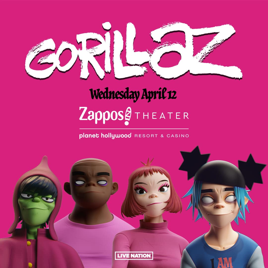 Gorillaz Are Coming to Zappos Theatre in Vegas!